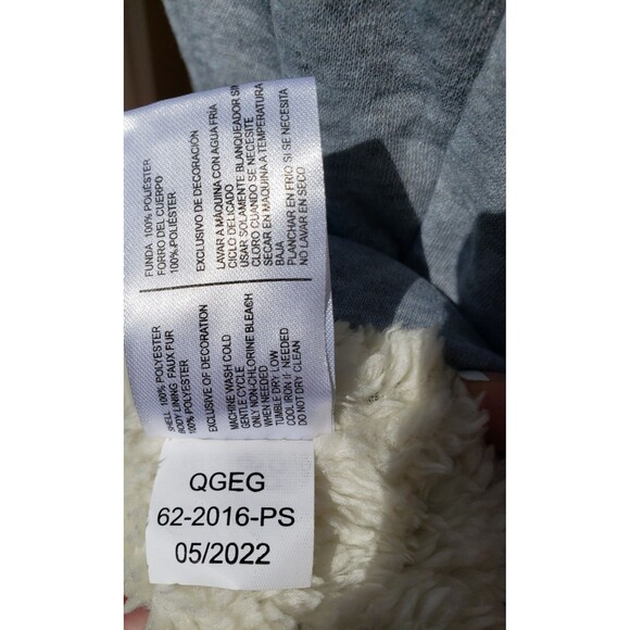 US Polo Assn Hoodie Jacket Womens L Gray Sherpa lined Full Zip Logo Cozy NWT - Picture 13 of 16